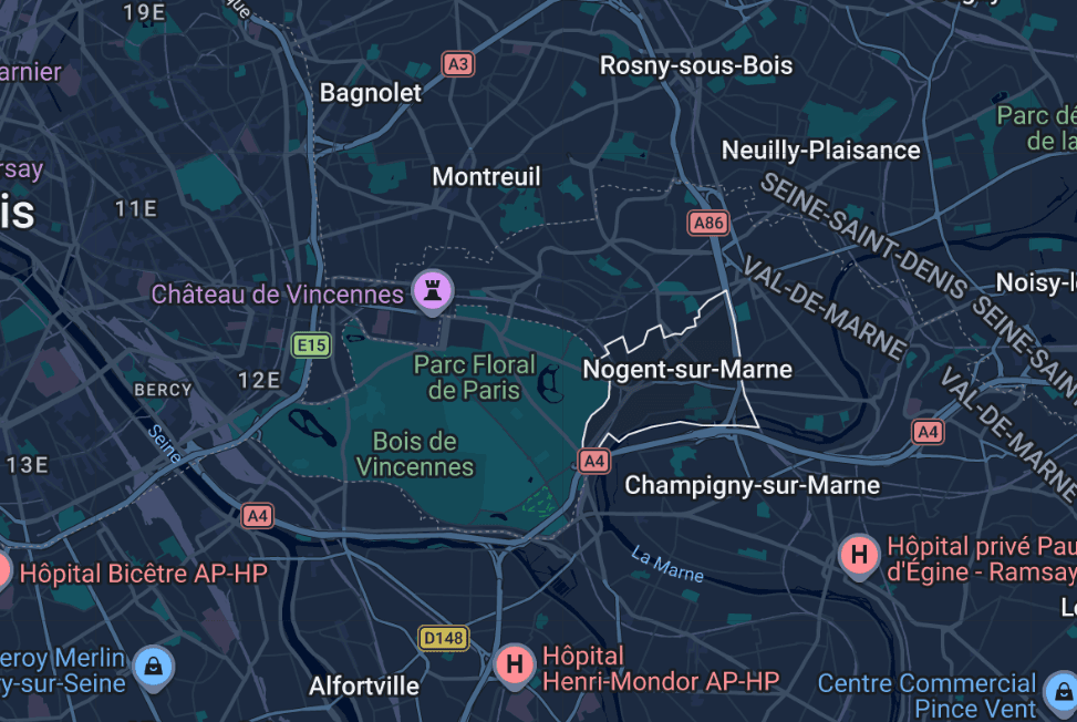 Carte de Nogent-sur-Marne